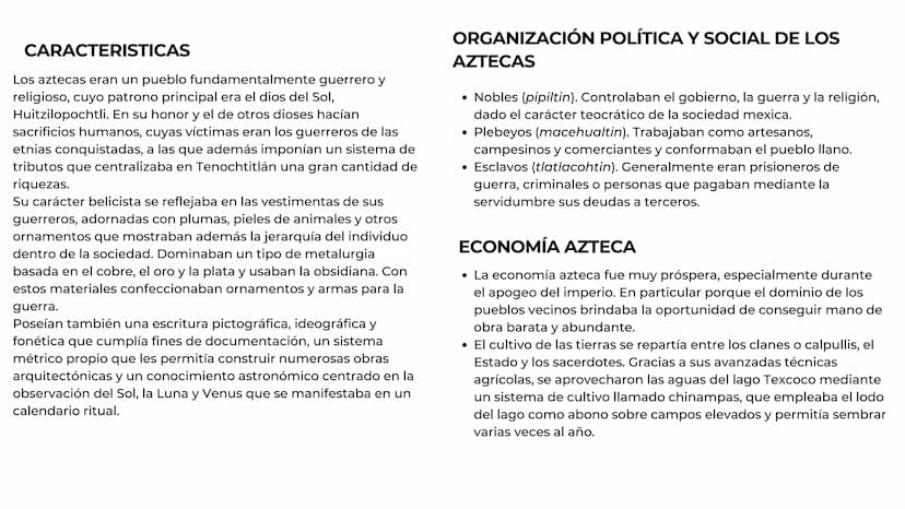 Cultura azteca ¿QUE ES?
Se conoce como los aztecas, tenochcas o mexicas a uno de
los pueblos mesoamericanos más conocidos de la época
precol