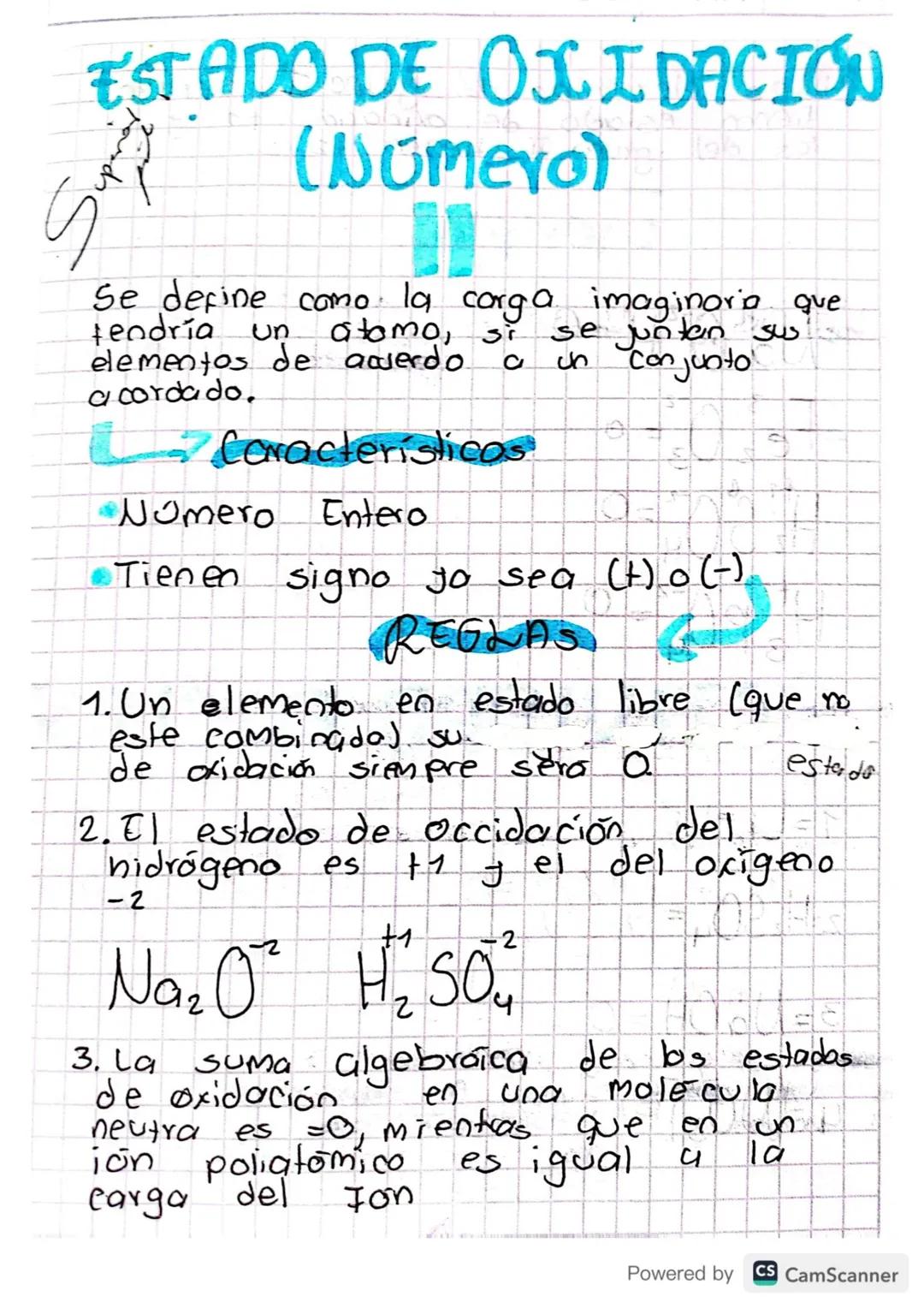 G
ESTADO DE OXIDACIÓN
(Número)
.
Se define como la carga imaginoria que
tendría Un atomo, si se juntan sus
elementos de acuerdo. с un conjun