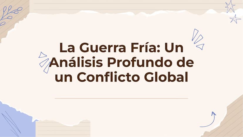 2200
пос
La Guerra Fría: Un
Análisis Profundo de
un Conflicto Global *
Introducción
La Guerra Fría fue un periodo de tensión entre las super
