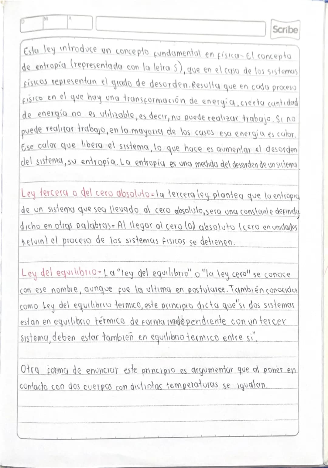 M
Scribe
TERMODINAMICA
Objetivo definir el concepto de termodinamica y su relación con
nuestro entorno inmediato.
La termodinamica en la fis