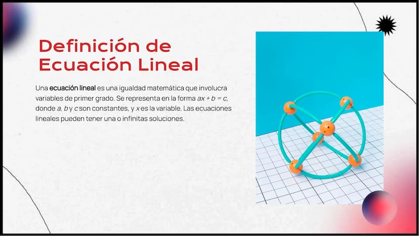 Resolución de
Ecuaciones
Lineales Introducción
En la resolución de ecuaciones lineales, se busca encontrar el valor de la
incógnita que sati