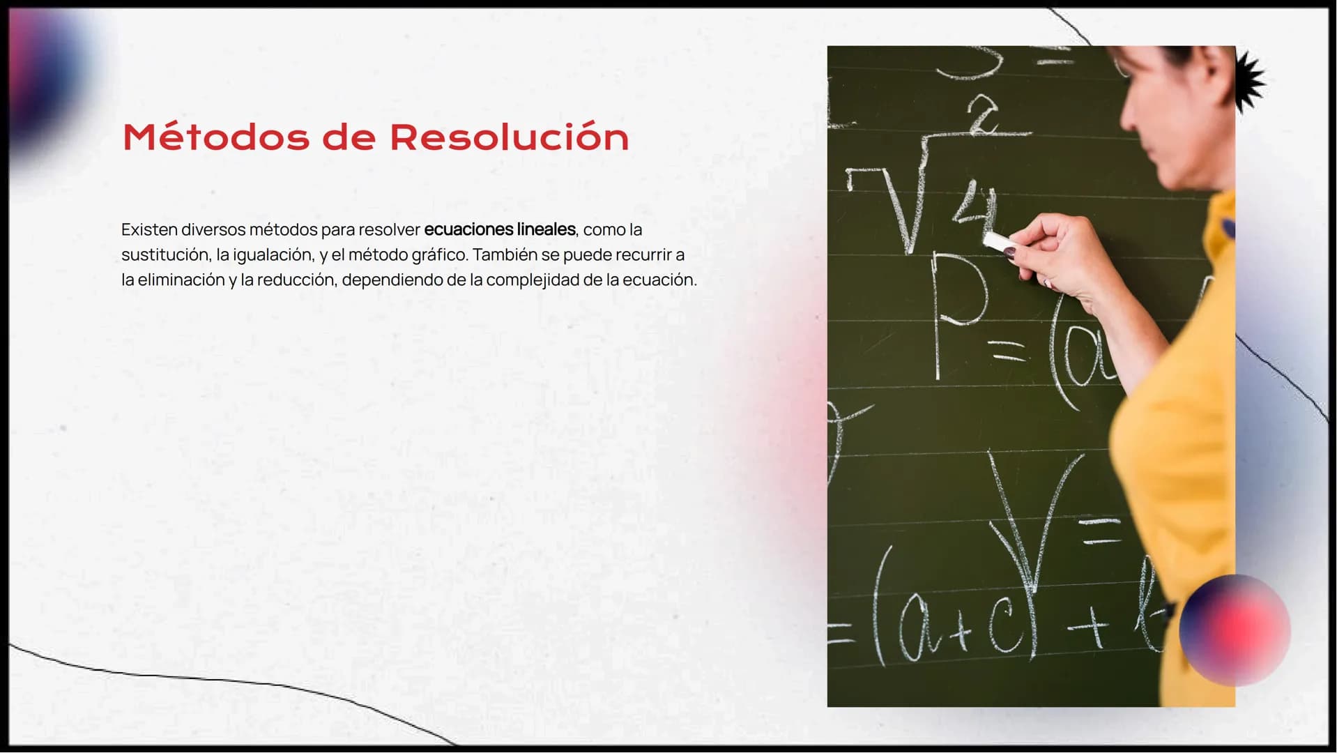 Resolución de
Ecuaciones
Lineales Introducción
En la resolución de ecuaciones lineales, se busca encontrar el valor de la
incógnita que sati