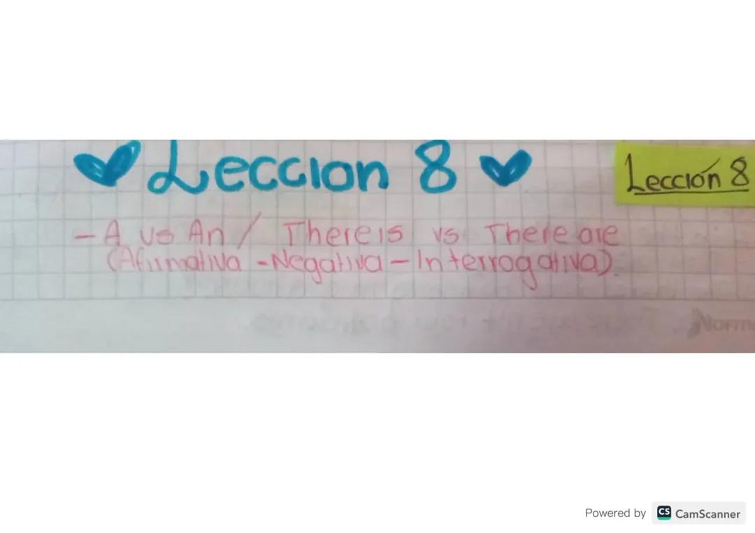 a vs an y there is vs there are, adjetivos calificativos y el uso de how many