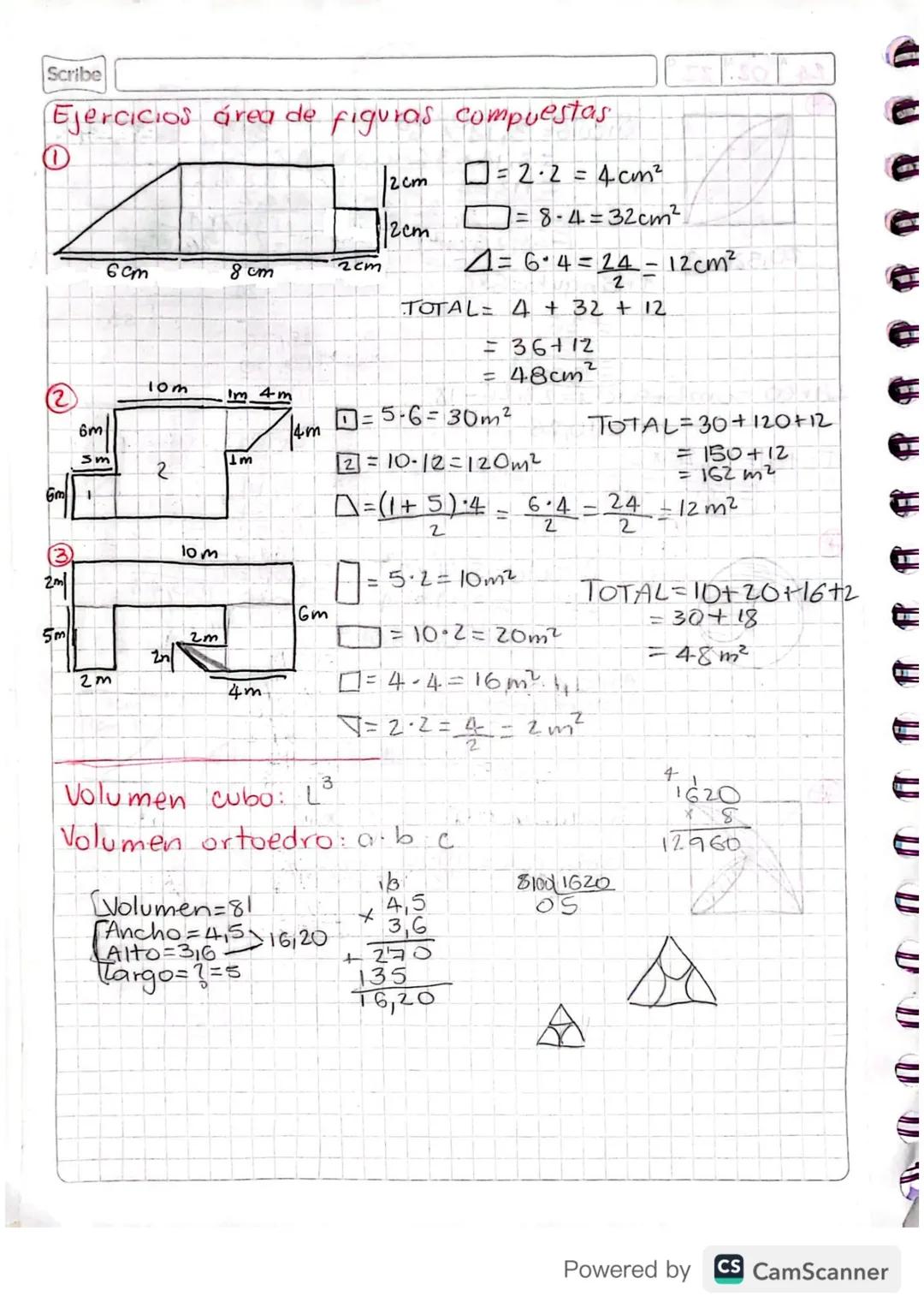 10 M02 22 AREA DE POLIGONOS
Scribe
Area: Medida de la superficie que ocupa la figura.
A
Area Formulase.
Rectan
b
A
h
Azbxh
A=LXL=L
A = b; h
