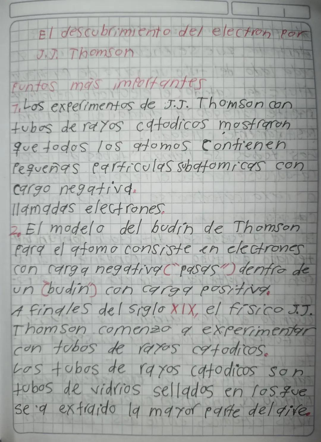 El descubrimiento del electron por
J.J. Thomson
funtos más importantes
7. Los experimentos de J.J. Thomson con
tubos de rayos catodicos most