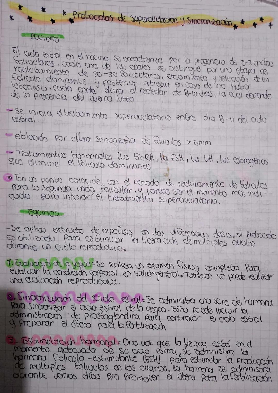 BOUT COS
* Probocolos de superovulación y Sincronización*
El Cido estral en el bovino se caradbenza por la prosencia de 2-3 and
Folkcolares,