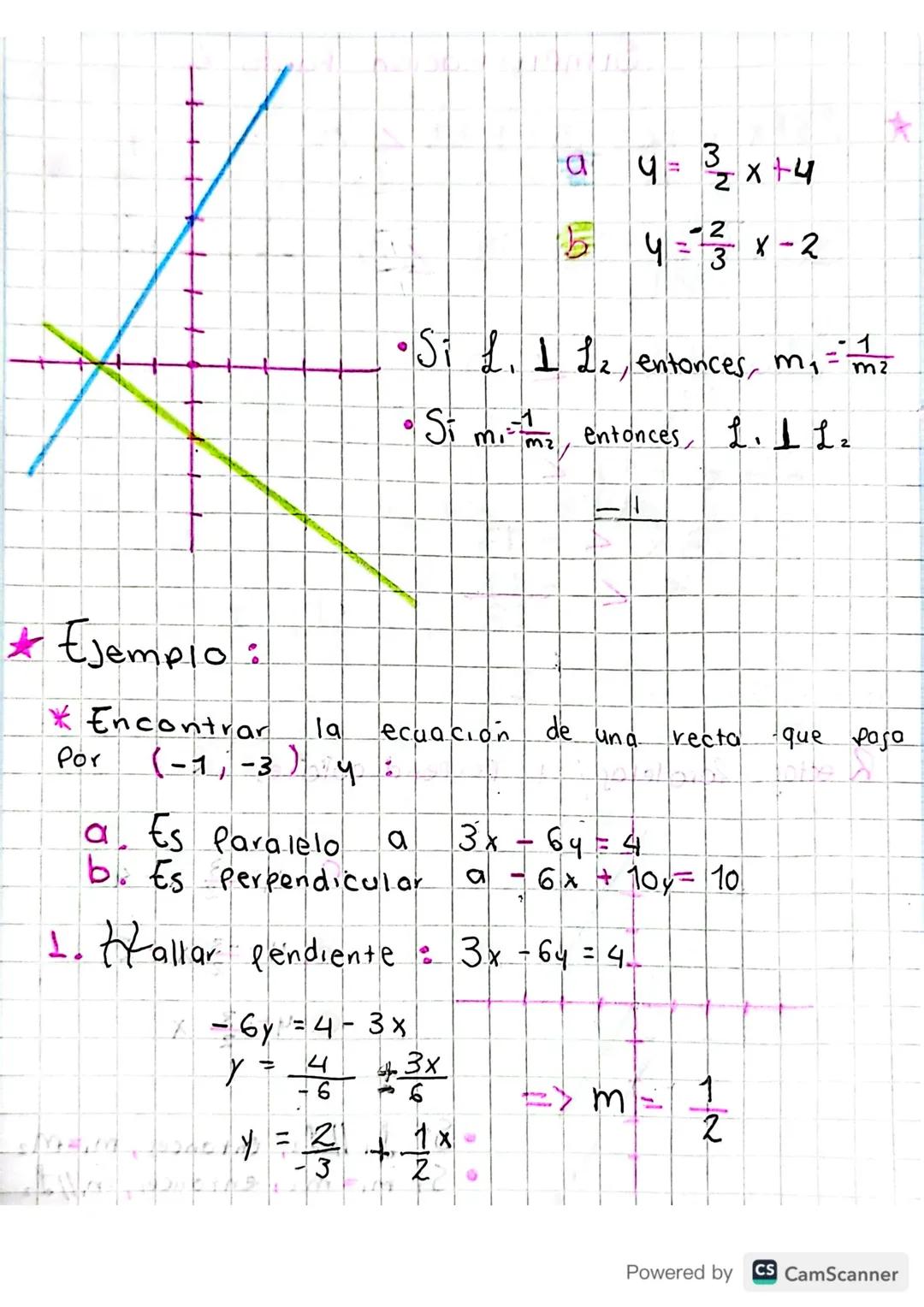 Rectas Paralelas
y perpendiculares

4= 3 x + 4

==x-21

C.4== X
2

• Si L. 11 22, entonces, mi=M²
• Si mima, entonces, 1.1/22

Norma
1
Power