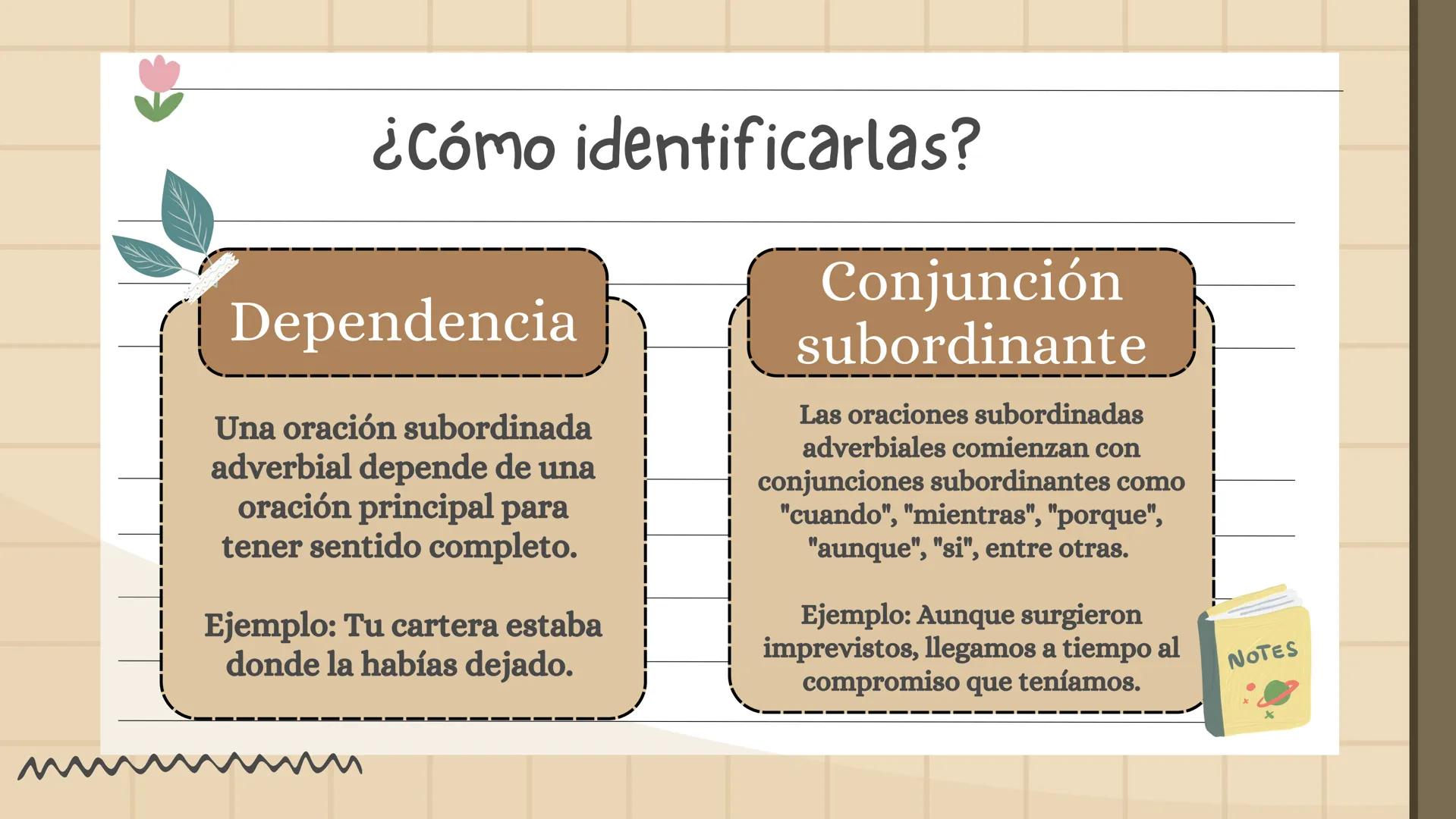 ORACIONES
SUBORDINADAS
ADVERBIALES ¿QUÉ SON?
Las oraciones subordinadas adverbiales son aquellas que
desempeñan la función de complemento ci