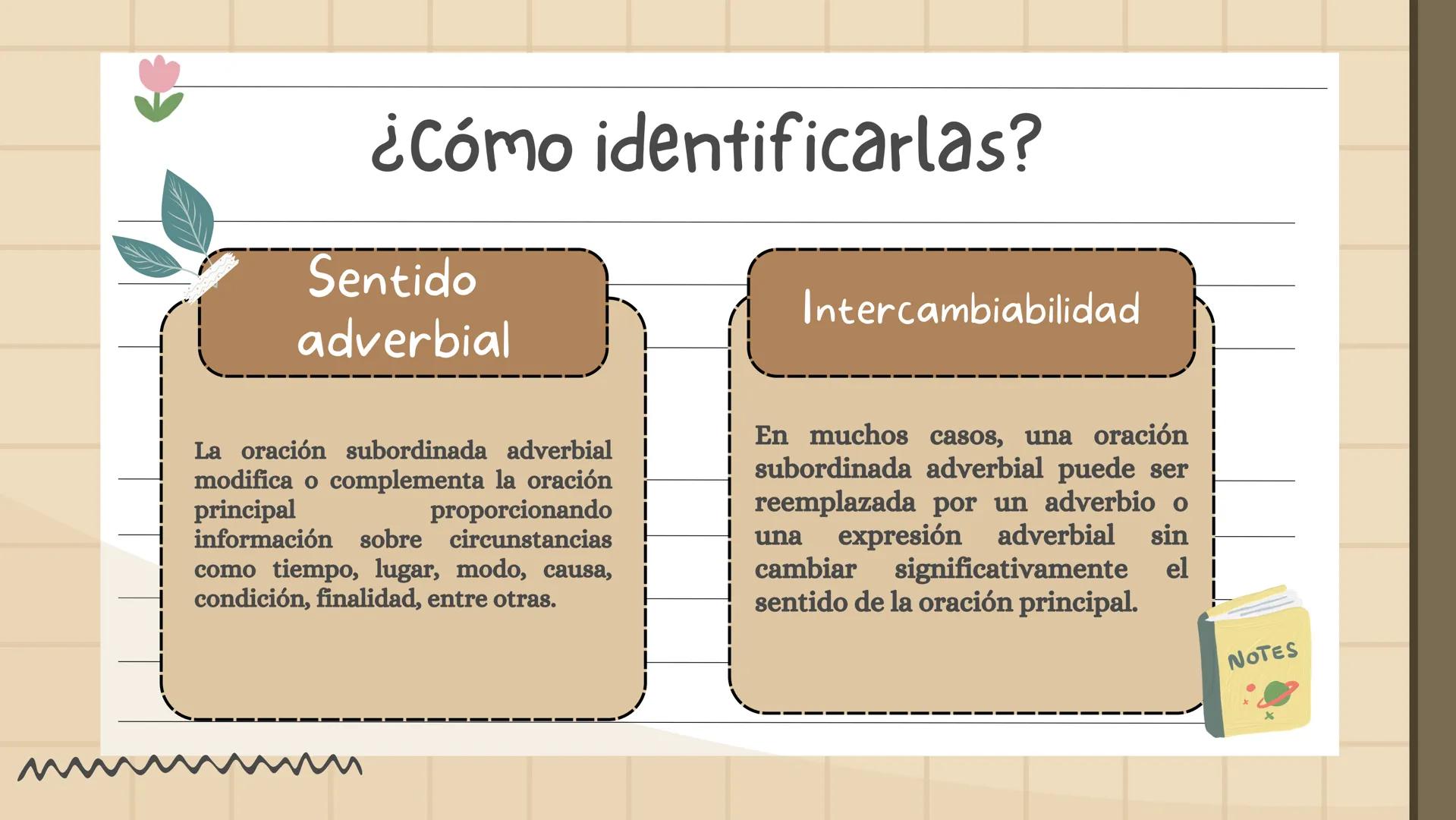 ORACIONES
SUBORDINADAS
ADVERBIALES ¿QUÉ SON?
Las oraciones subordinadas adverbiales son aquellas que
desempeñan la función de complemento ci