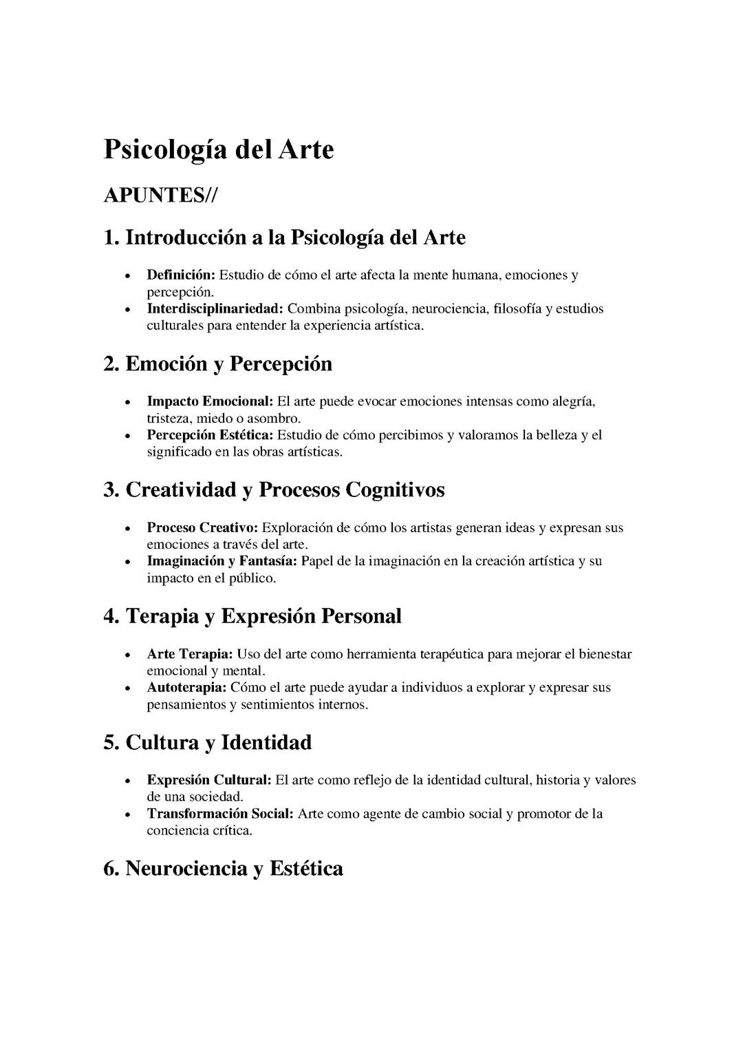 Psicología del Arte