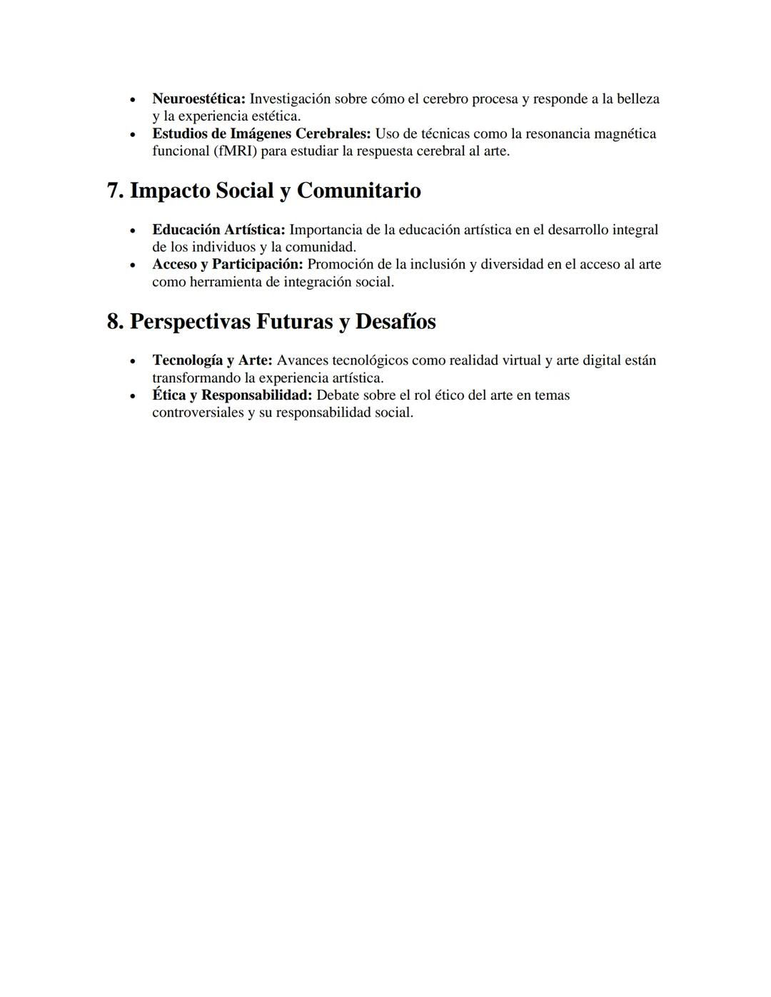 Psicología del Arte
APUNTES//
1. Introducción a la Psicología del Arte
•
Definición: Estudio de cómo el arte afecta la mente humana, emocion
