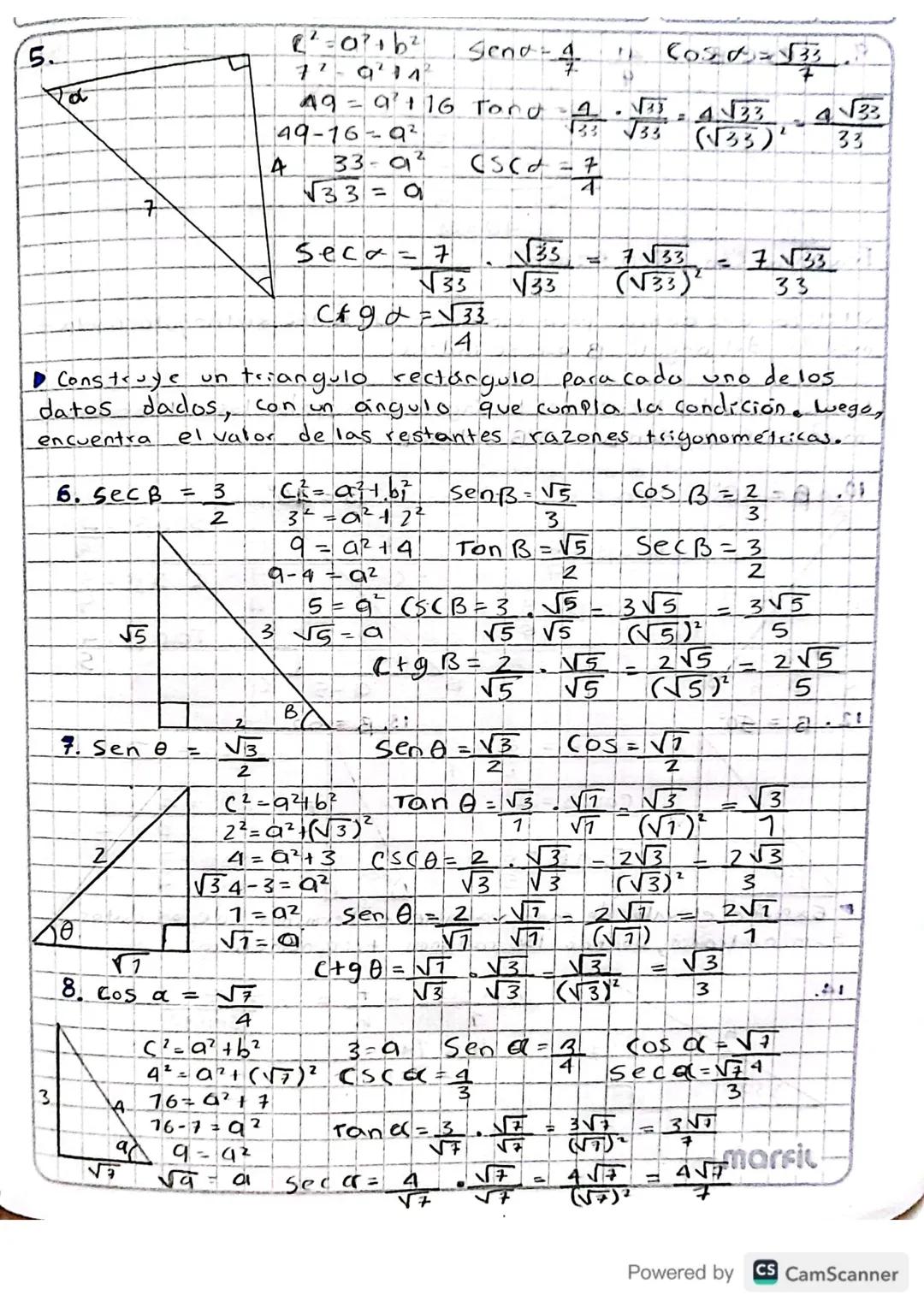 Erika Martinez Vargas ty
RAZONES TRIGONOMETRICAS EN EL TRIANGULO: JA
RECTANGULO
Los razones trigonométricas seno, coseno, tangente y conton.