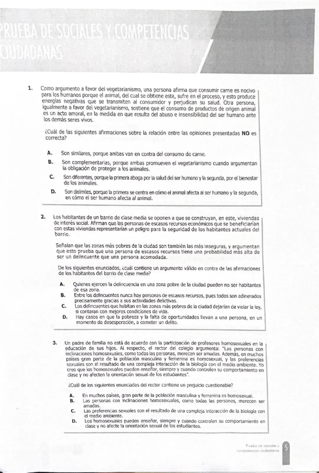 Icfes - prueba de sociales y competencias ciudadanas