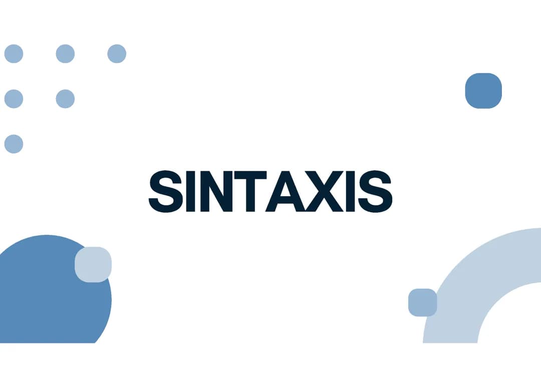 Presentacion sobre la sintaxis