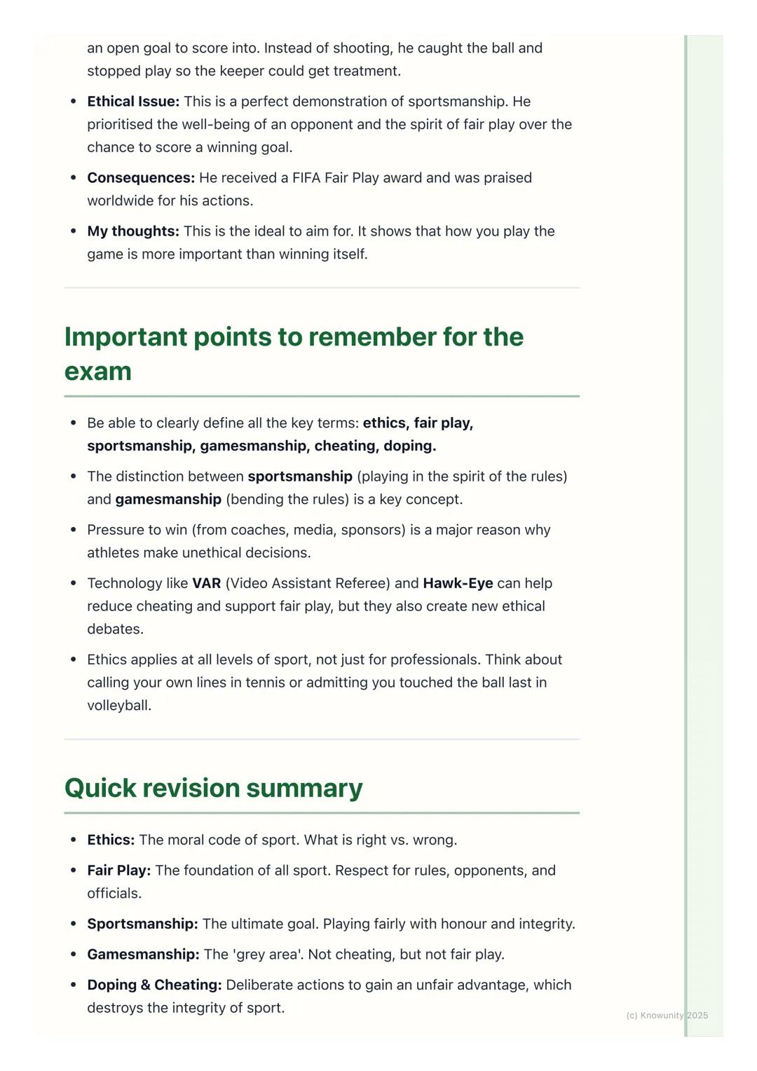 # Ethics and Fair Play

## An introduction to ethics and fair play

Ethics in sport is all about the moral principles that guide our behavio