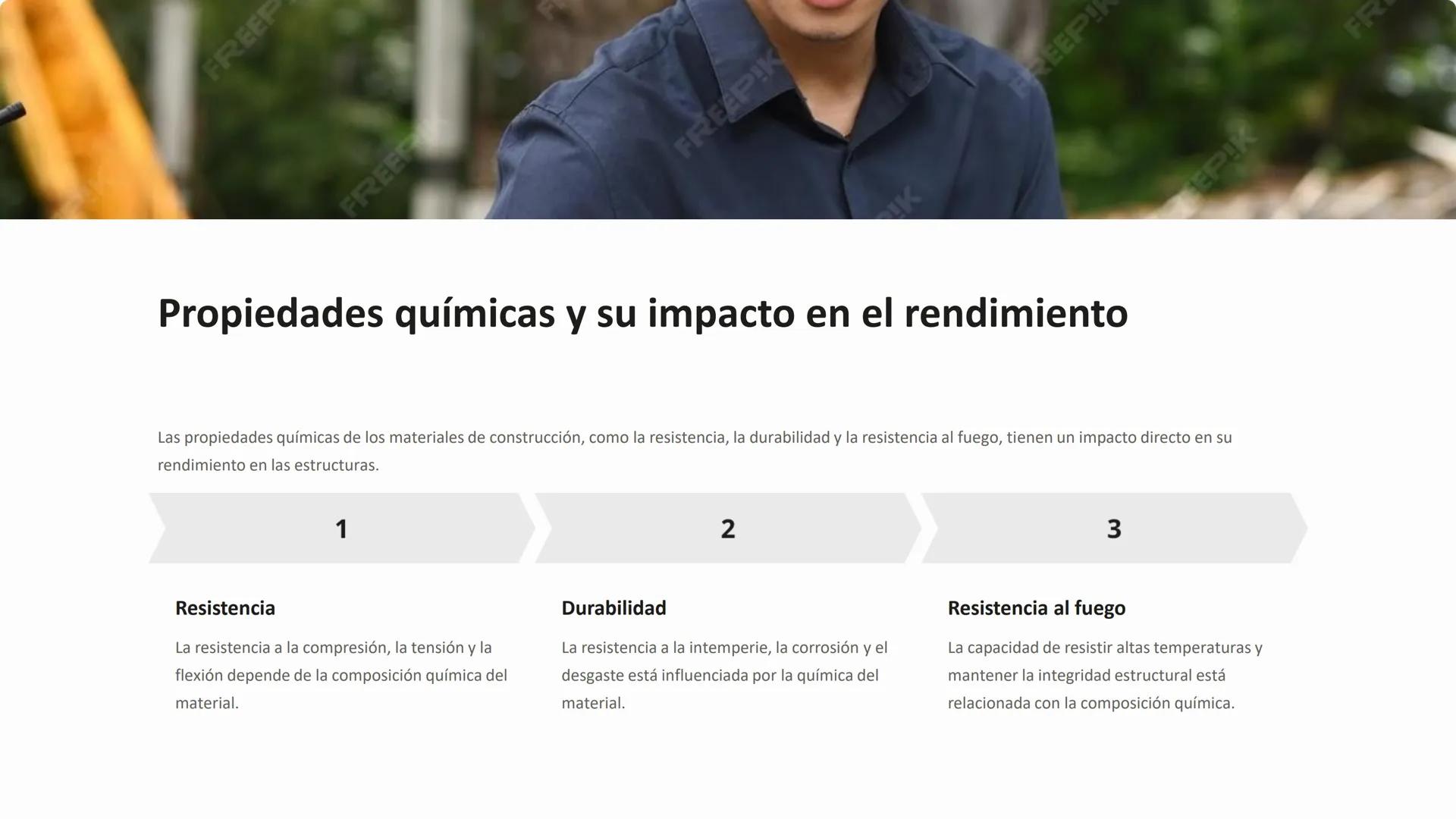 la química de los
materiales de
construcción
La química juega un papel crucial en la comprensión y el desarrollo de los
materiales de constr