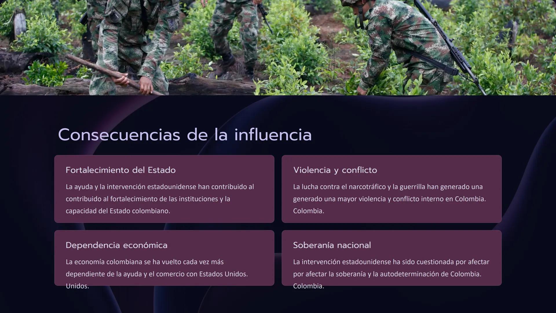 # Relaciones de

# Colombia con

# Estados Unidos

Colombia y Estados Unidos comparten una historia compleja de
influencia e intervención es