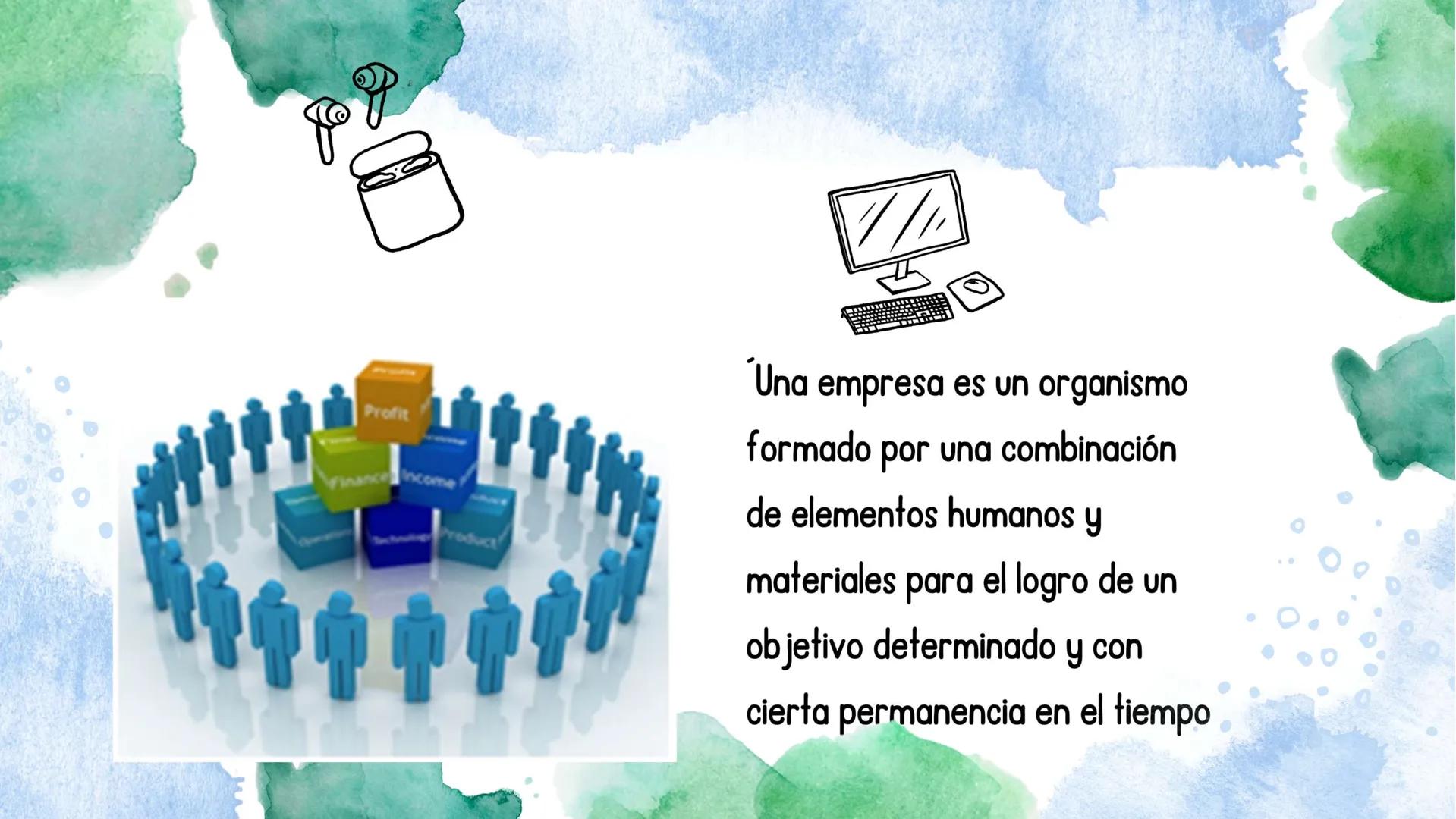 LA EMPRESA Profit
Finance Income
Product!

Una empresa es un organismo
formado por una combinación
de elementos humanos y
materiales para el