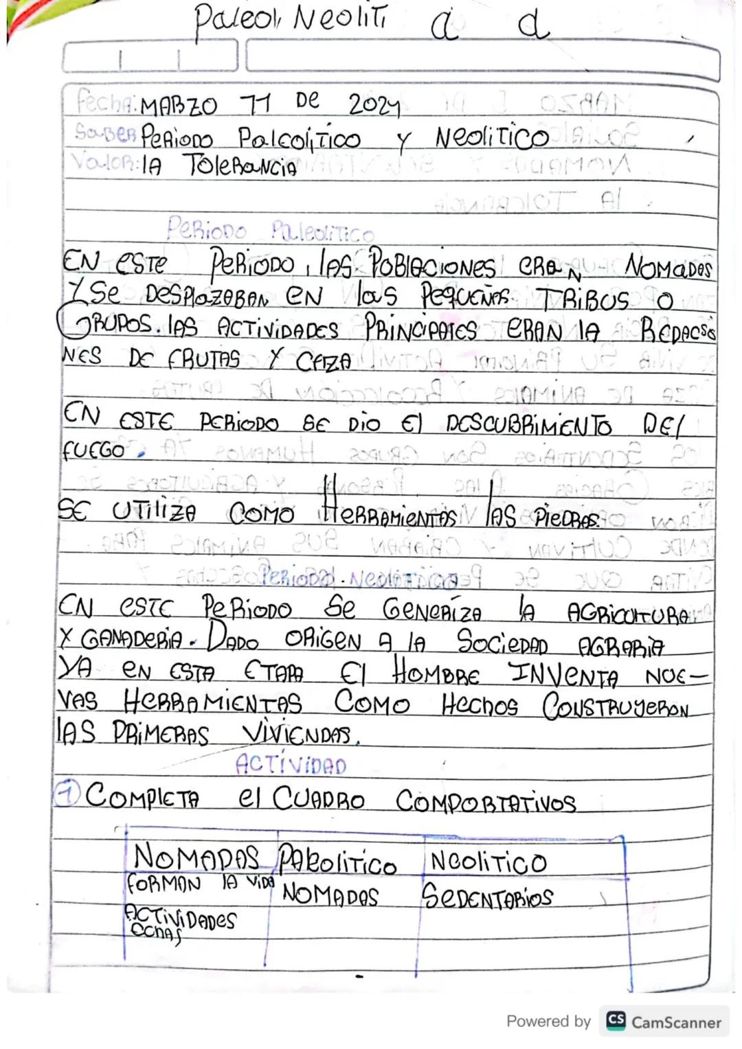 Paleol, Neoliti
a
d
I OSAAN
Fecha: MABZO 71 De 2024.
Sauber PeAiono Palcolitico y Neolitico A
VoloRIA ToleRaNCiA
Periodo Paleolitico
EN ESTE