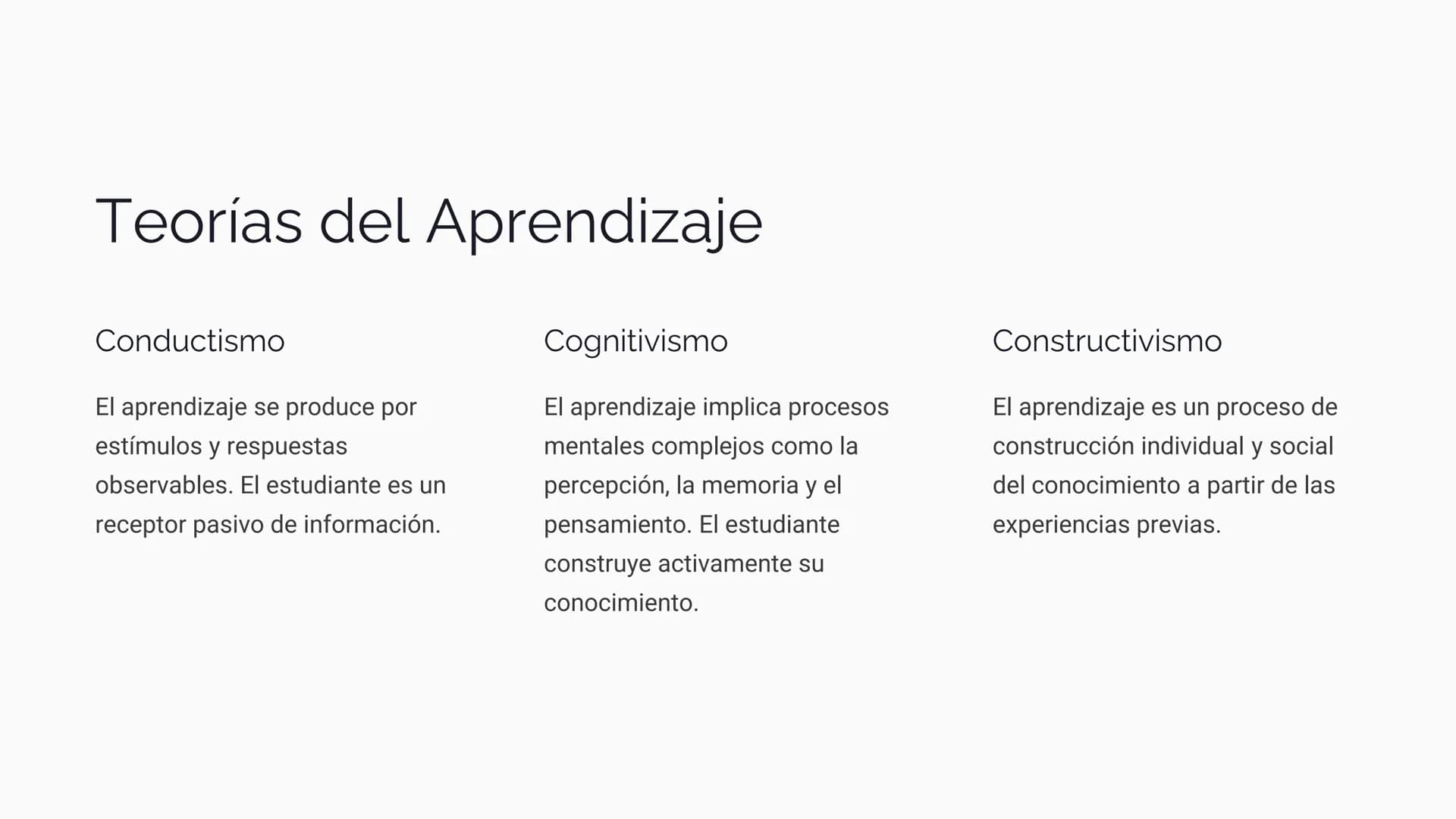 Filosofía de la
Educación
La filosofía de la educación abarca los fines y propósitos de la
educación, las teorías del aprendizaje y los enfo
