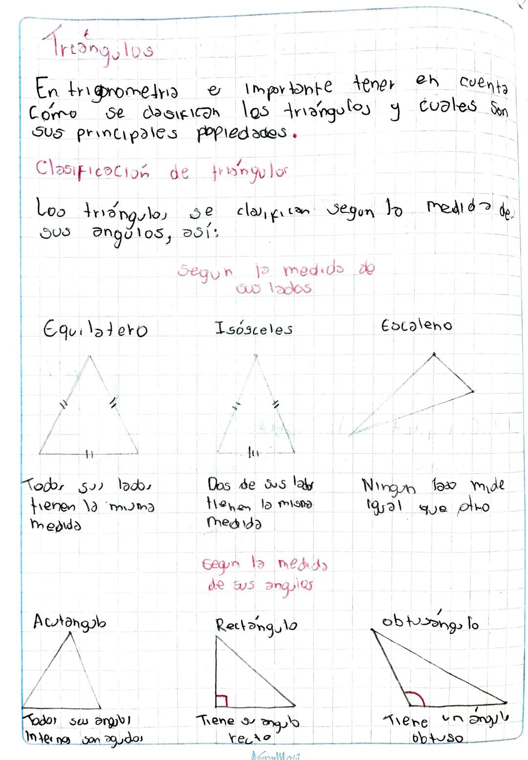 Triangulus
En trigonometria
Como
Importante tener en cuenta
se clasifican los triangulos y
SUS principales popiedades.
Clasificación de tria