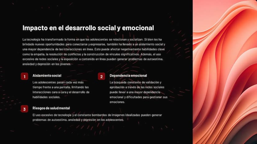 La tecnología y los adolescentes: un equilibrio
delicado
La tecnología ha permeado profundamente la vida de los adolescentes, convirtiéndose