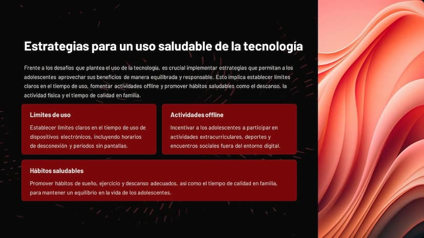 La tecnología y los adolescentes: un equilibrio
delicado
La tecnología ha permeado profundamente la vida de los adolescentes, convirtiéndose