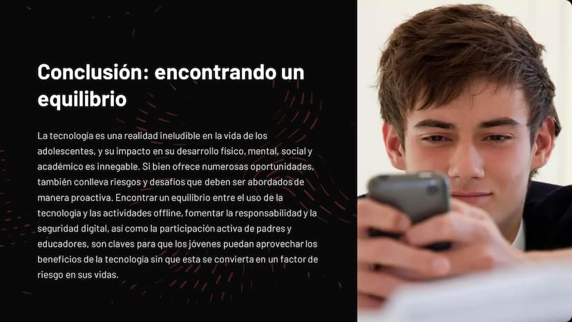 La tecnología y los adolescentes: un equilibrio
delicado
La tecnología ha permeado profundamente la vida de los adolescentes, convirtiéndose