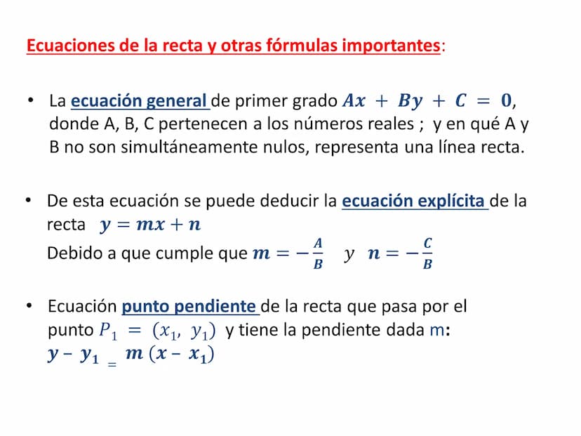 Funciones y
Ecuaciones
lineales La función lineal es del tipo: y = mx
m es la pendiente de la recta, si m>0 la función es
creciente y el áng