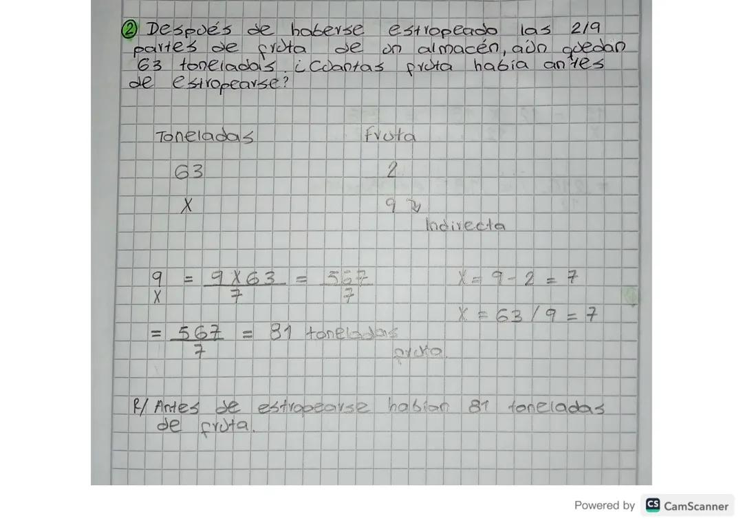 Ejercicio de matemáticas 