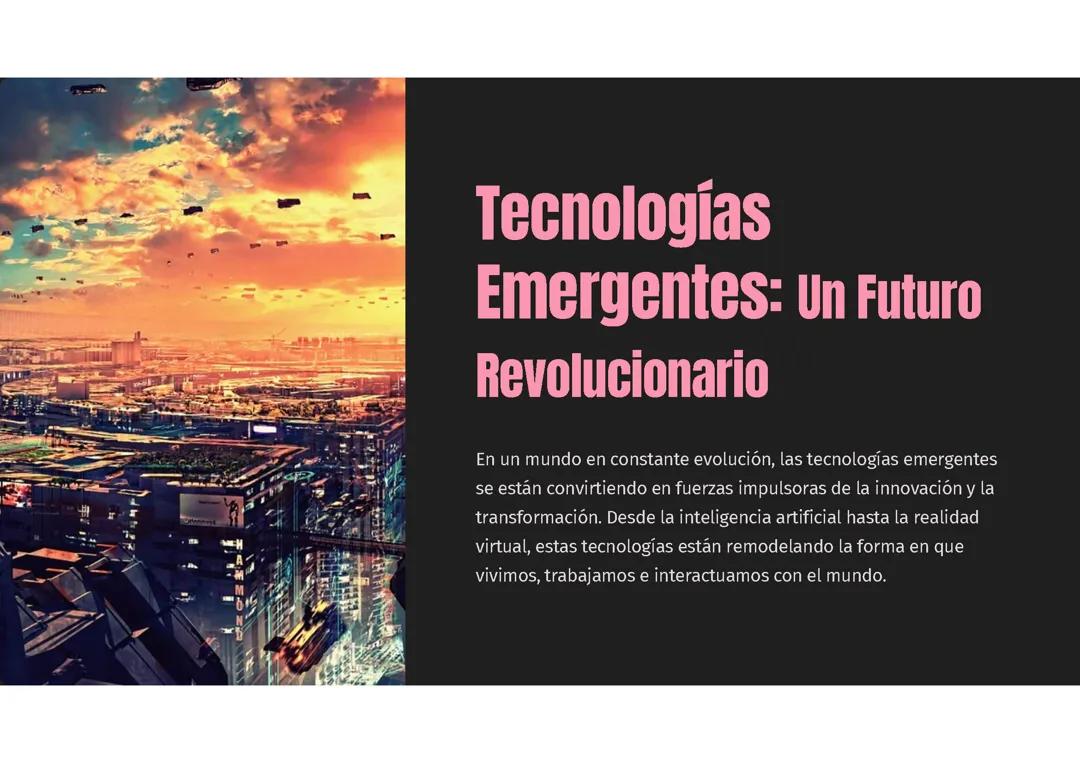 Tecnologías Emergentes: 