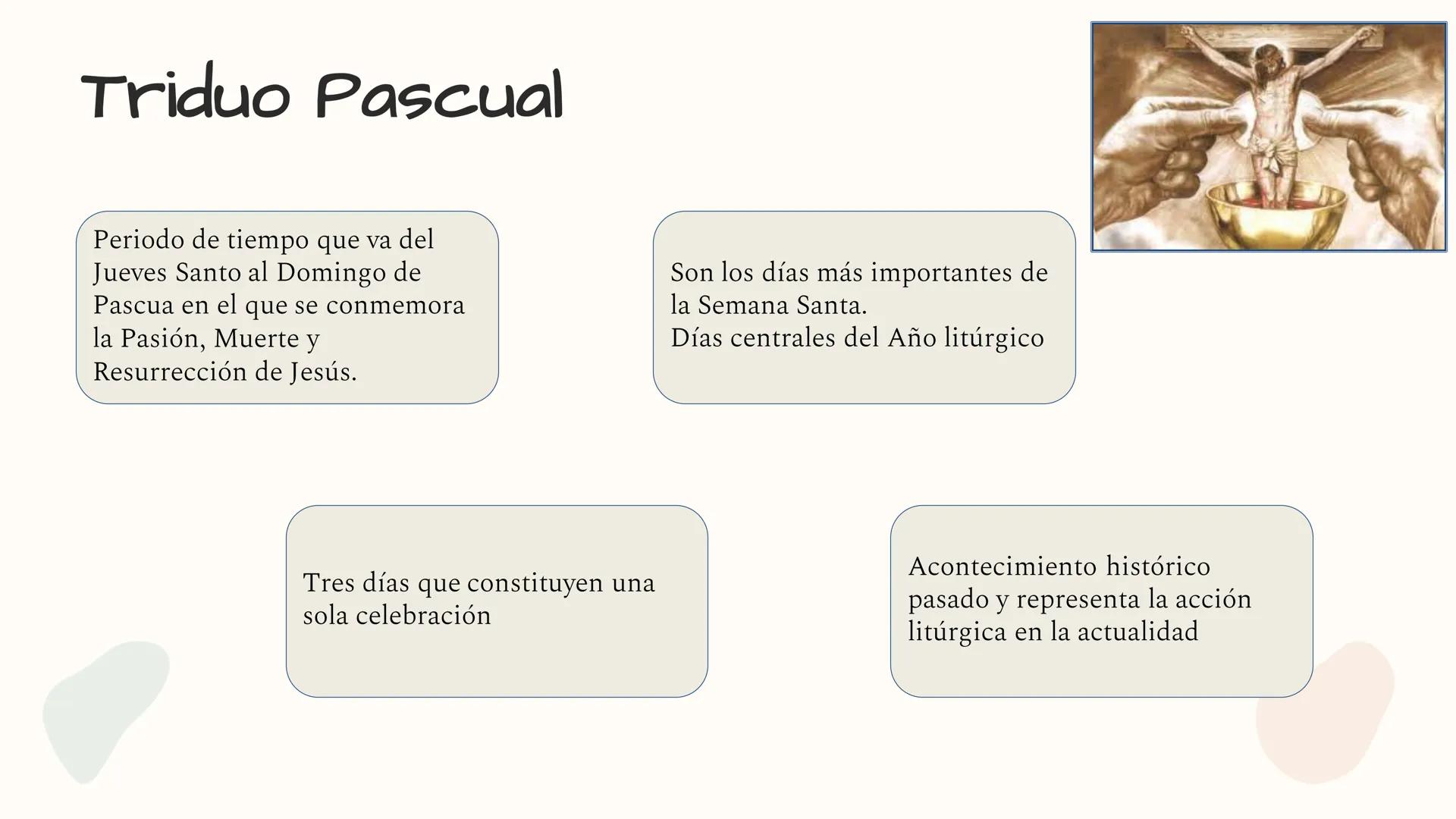 # Triduo Pascual

Taller de padres

Marzo 2023


Jueves

Santo


Viernes

Santo


Sábado

de Gloria # Oración

Querido Jesús
Vengo a ofrecer