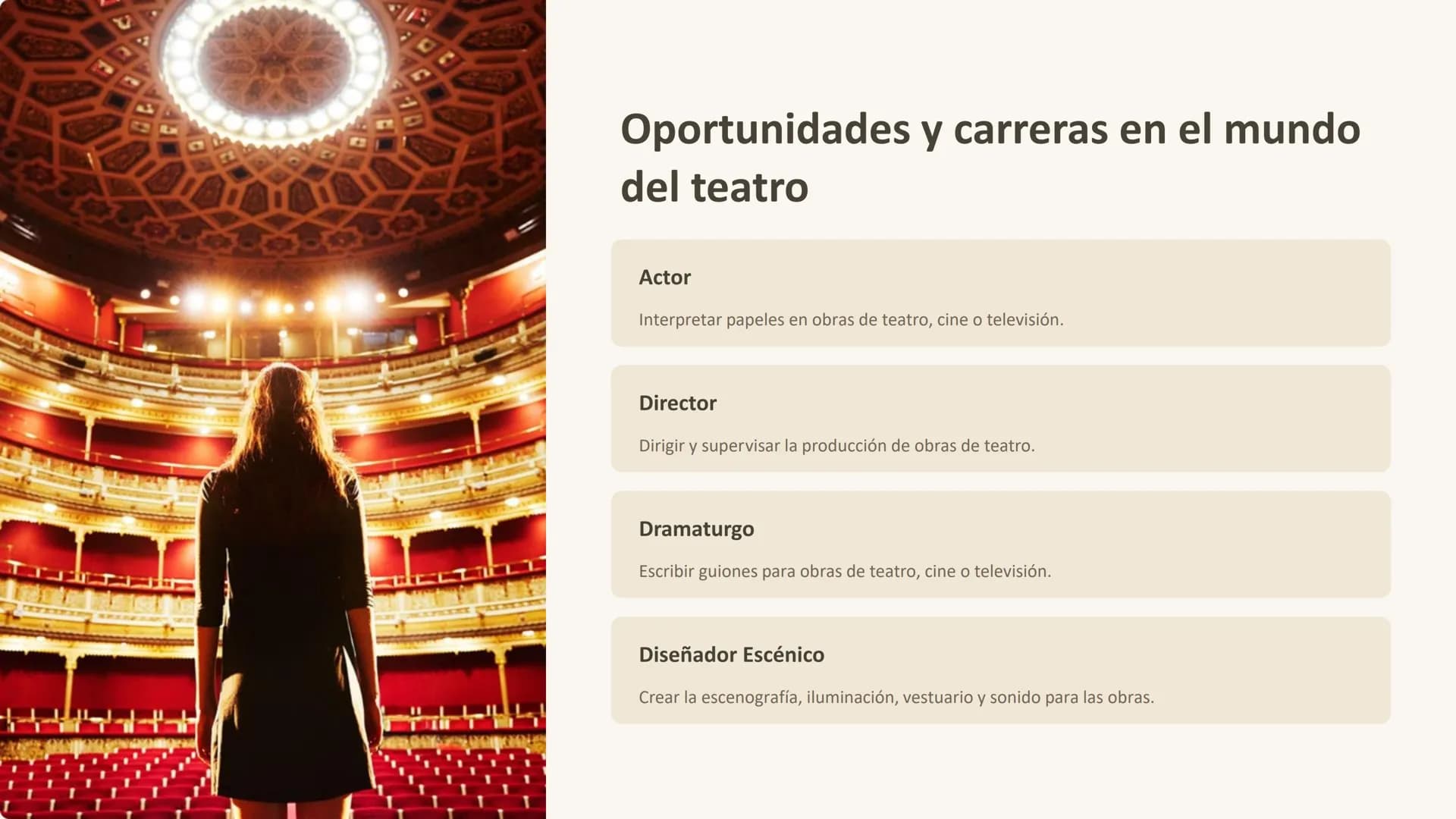 Teatro y Actuación:
Un viaje al corazón de la
expresión
Bienvenido al apasionante mundo del teatro y la actuación. Aquí
explorarás las técni