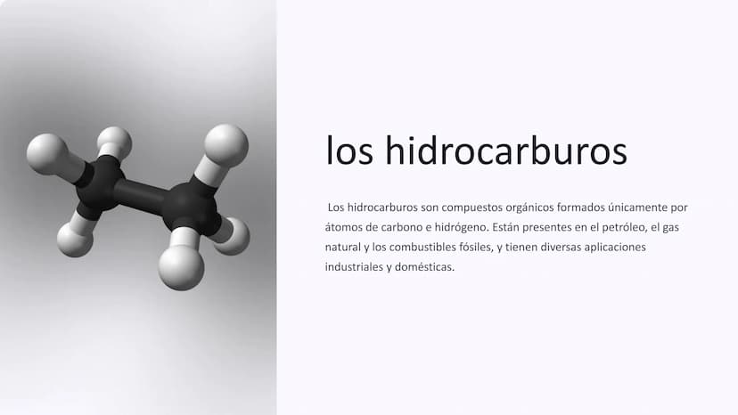 los hidrocarburos
Los hidrocarburos son compuestos orgánicos formados únicamente por
átomos de carbono e hidrógeno. Están presentes en el pe