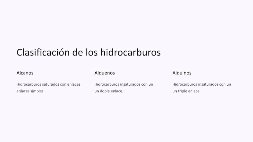 los hidrocarburos
Los hidrocarburos son compuestos orgánicos formados únicamente por
átomos de carbono e hidrógeno. Están presentes en el pe