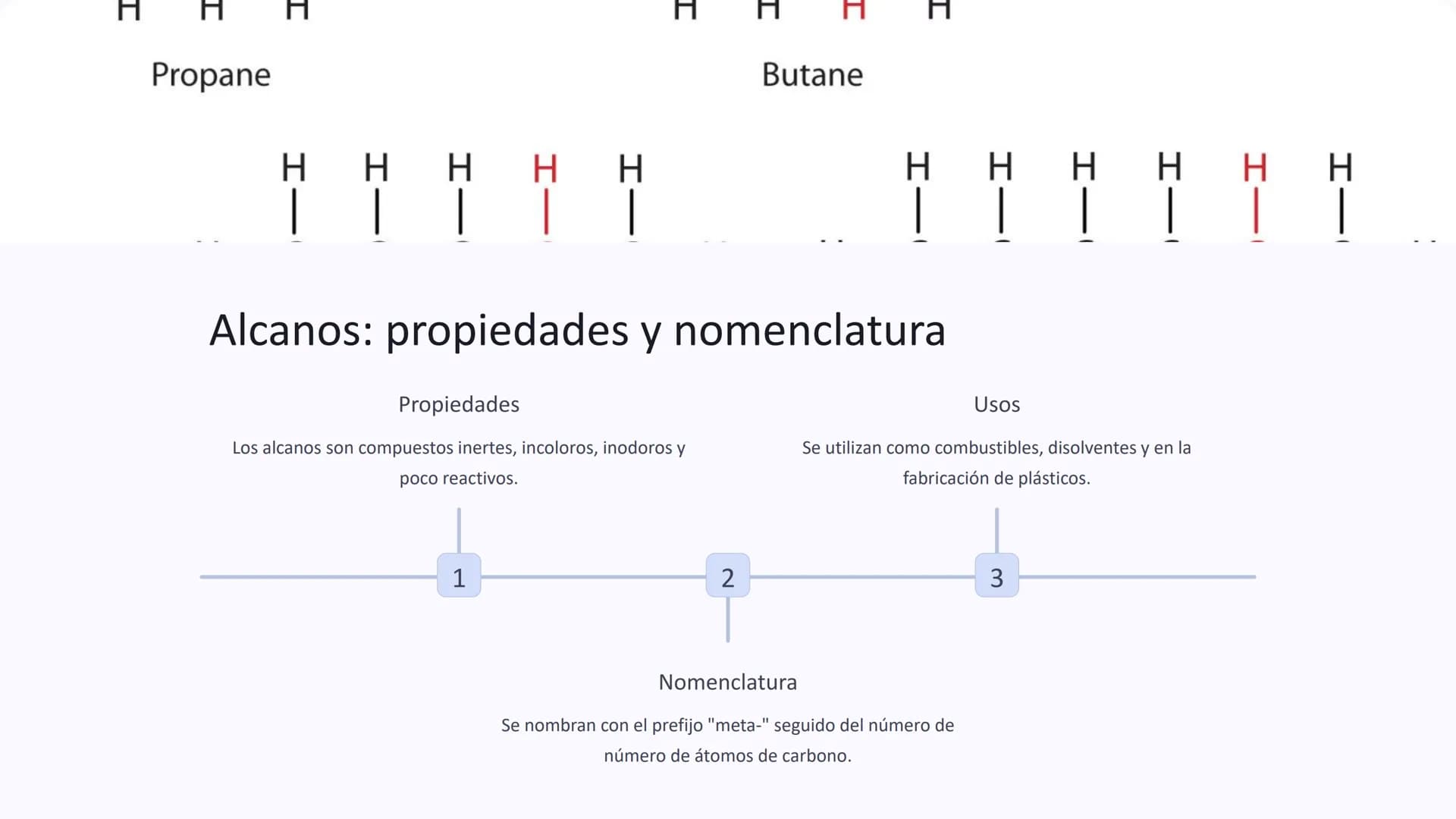 los hidrocarburos
Los hidrocarburos son compuestos orgánicos formados únicamente por
átomos de carbono e hidrógeno. Están presentes en el pe