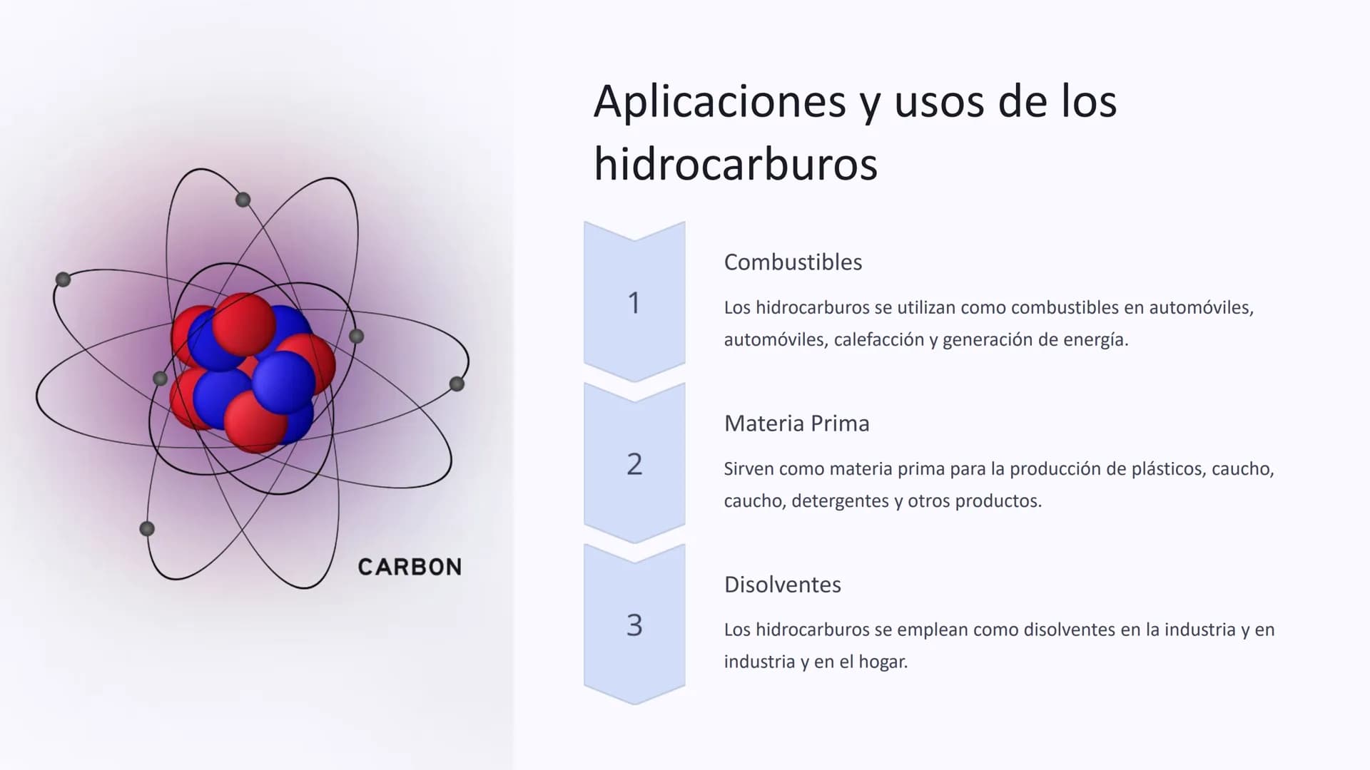 los hidrocarburos
Los hidrocarburos son compuestos orgánicos formados únicamente por
átomos de carbono e hidrógeno. Están presentes en el pe