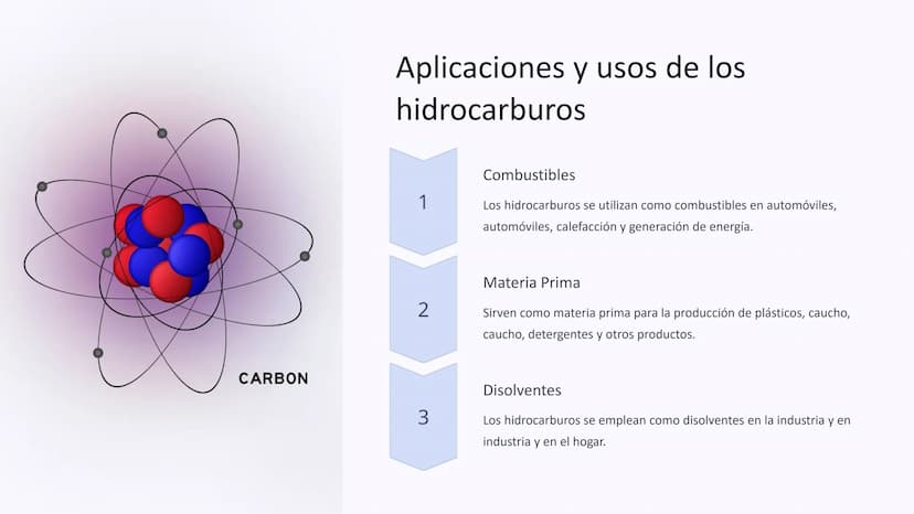los hidrocarburos
Los hidrocarburos son compuestos orgánicos formados únicamente por
átomos de carbono e hidrógeno. Están presentes en el pe