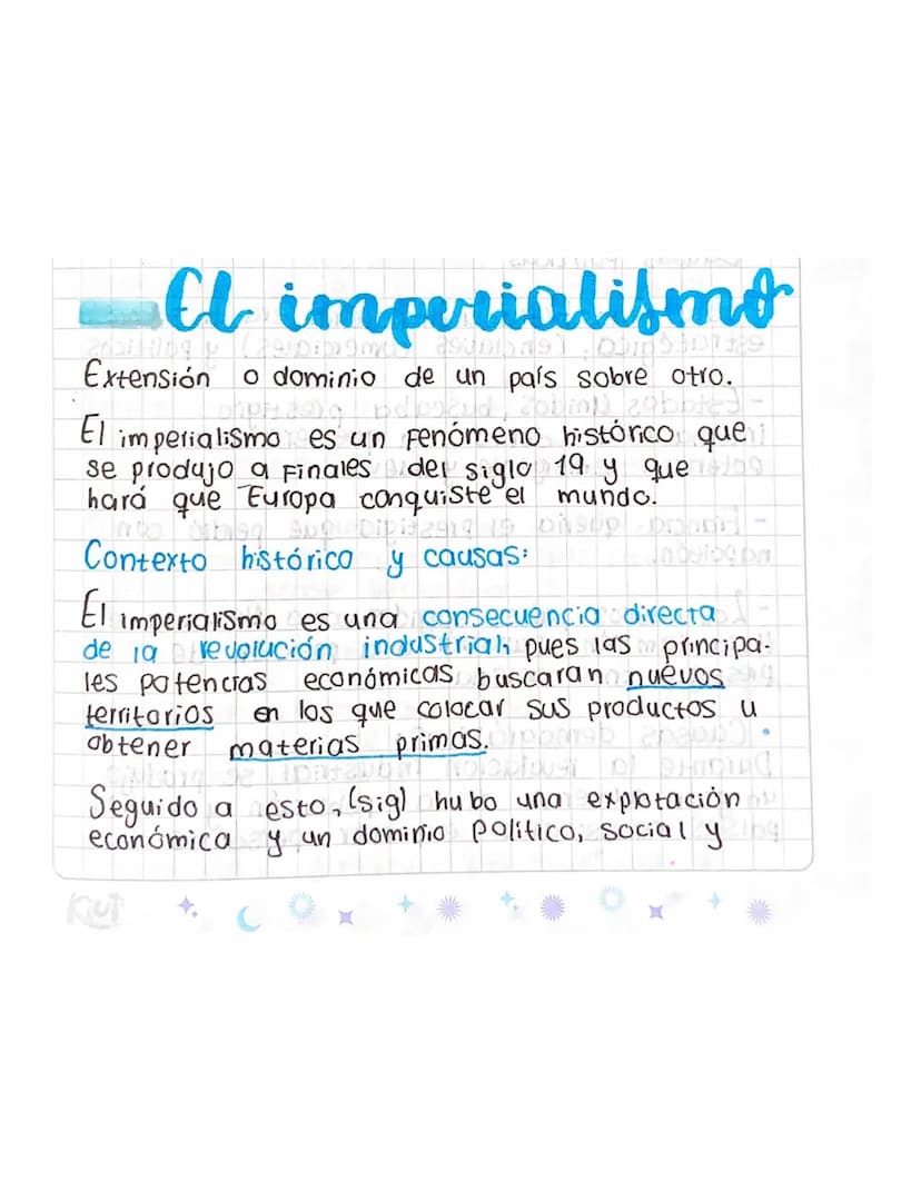 -El imperialismo
Extensión o dominio de un país sobre otro.
El
imperialismo es un fenómeno histórico que
se produjo a Finales del siglo 19 y