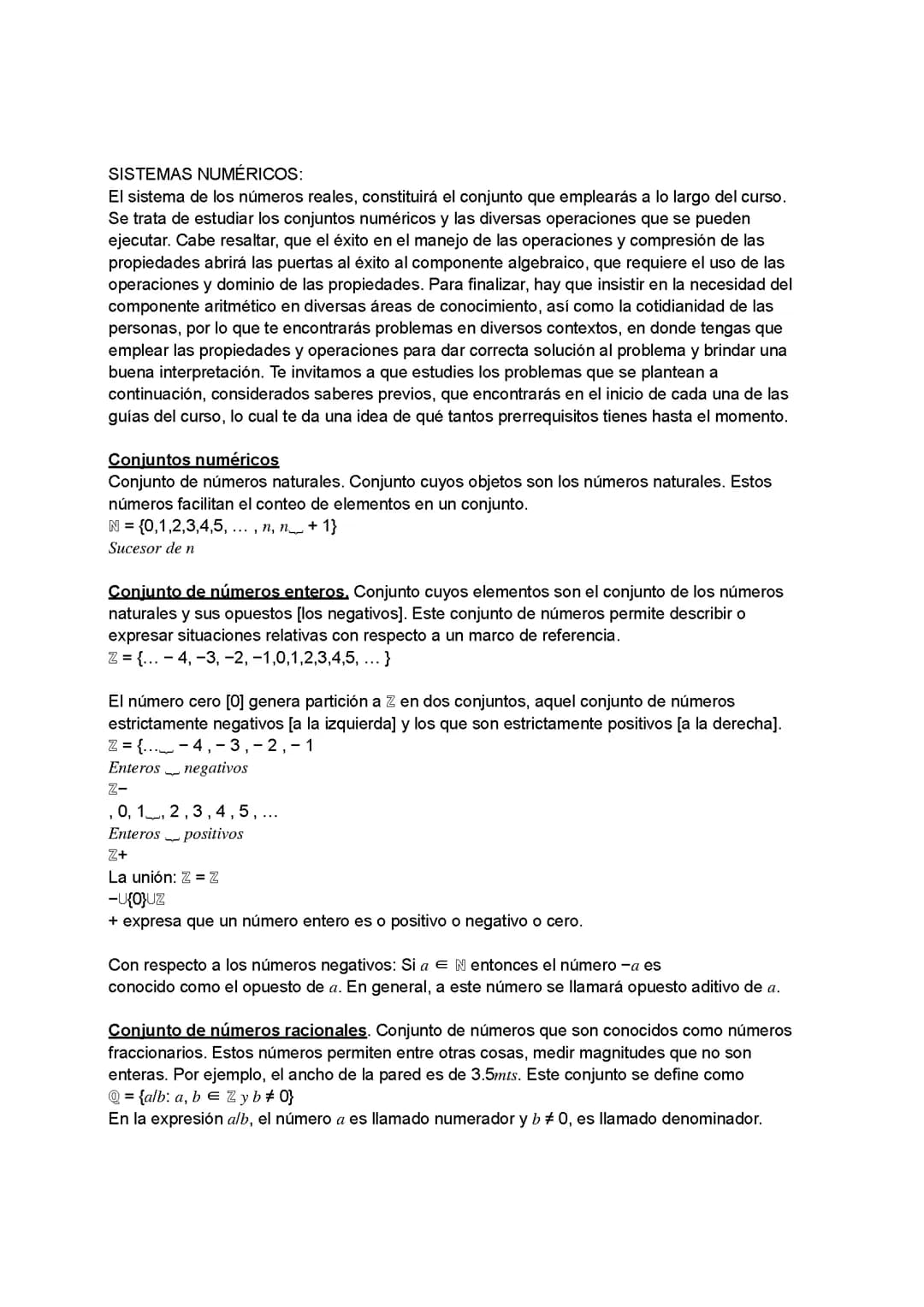 Sistemas numéricos 