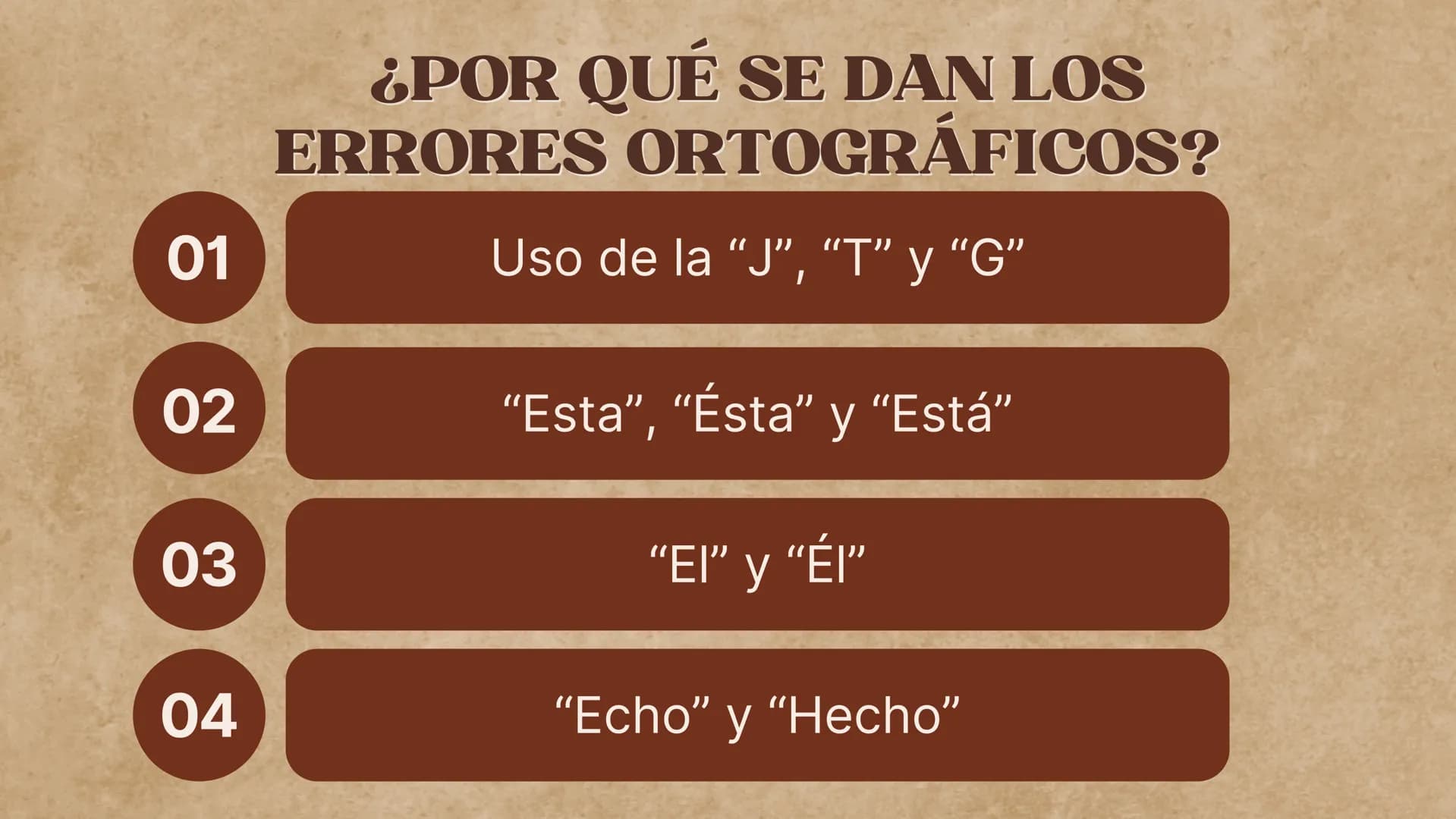 10
Ks
ORTOGRAFÍA
Uso de la "J", “G” y “T”
Esta, Está y Ésta
Ely Él
Echo y Hecho
☑
SciEnd
MAGI
SHAPES
NA
m INTRODUCCIÓN
Desconocimiento sobre