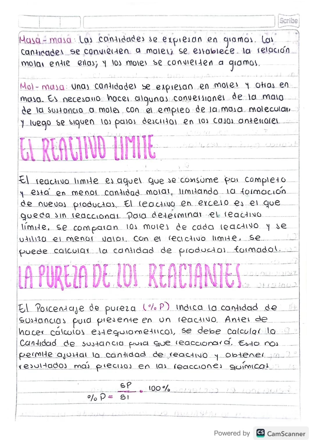 Scribe
LA ESTEQUIOMETRIA
DUNDERS
La esteguiometria hace referencia al cálculo de las
relaciones cuantitativas entre reactivos y productor
de