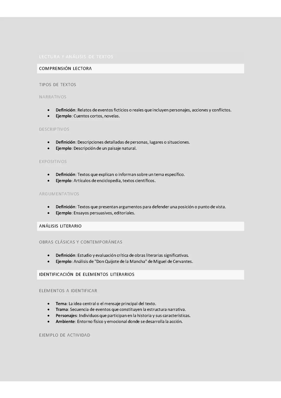 Lectura y Análisis de Textos