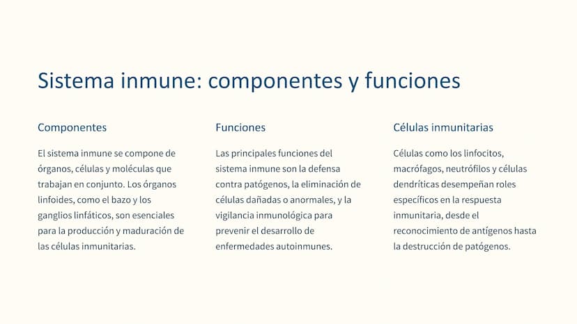 la inmunología
La inmunología es el estudio del sistema inmune, el complejo sistema
de defensa del cuerpo contra patógenos y enfermedades. E