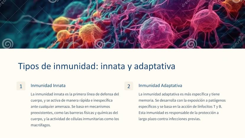 la inmunología
La inmunología es el estudio del sistema inmune, el complejo sistema
de defensa del cuerpo contra patógenos y enfermedades. E