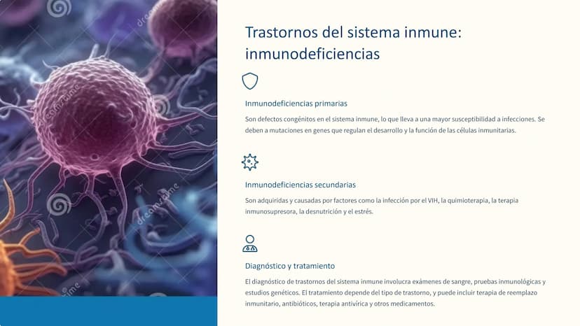 la inmunología
La inmunología es el estudio del sistema inmune, el complejo sistema
de defensa del cuerpo contra patógenos y enfermedades. E