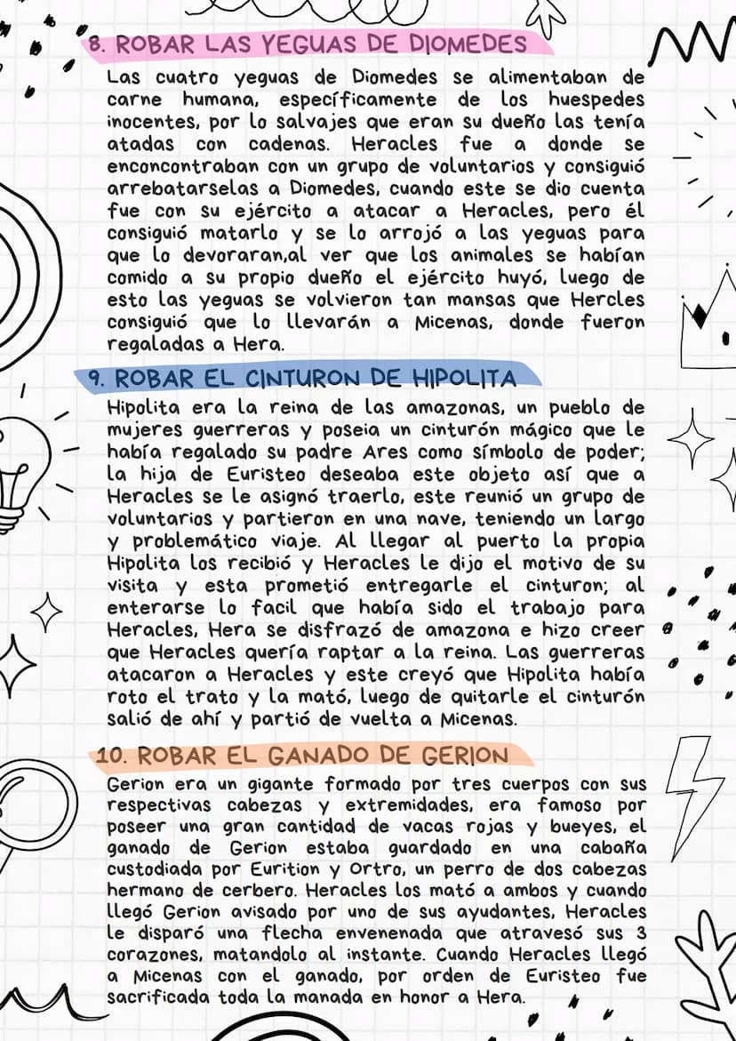 Los Doce Trabajos de
Hércules
1. MATAR AL LEON DE NEMEA
En la región de Nemea vivía un terrible león que parecia
invencible, su piel era tan