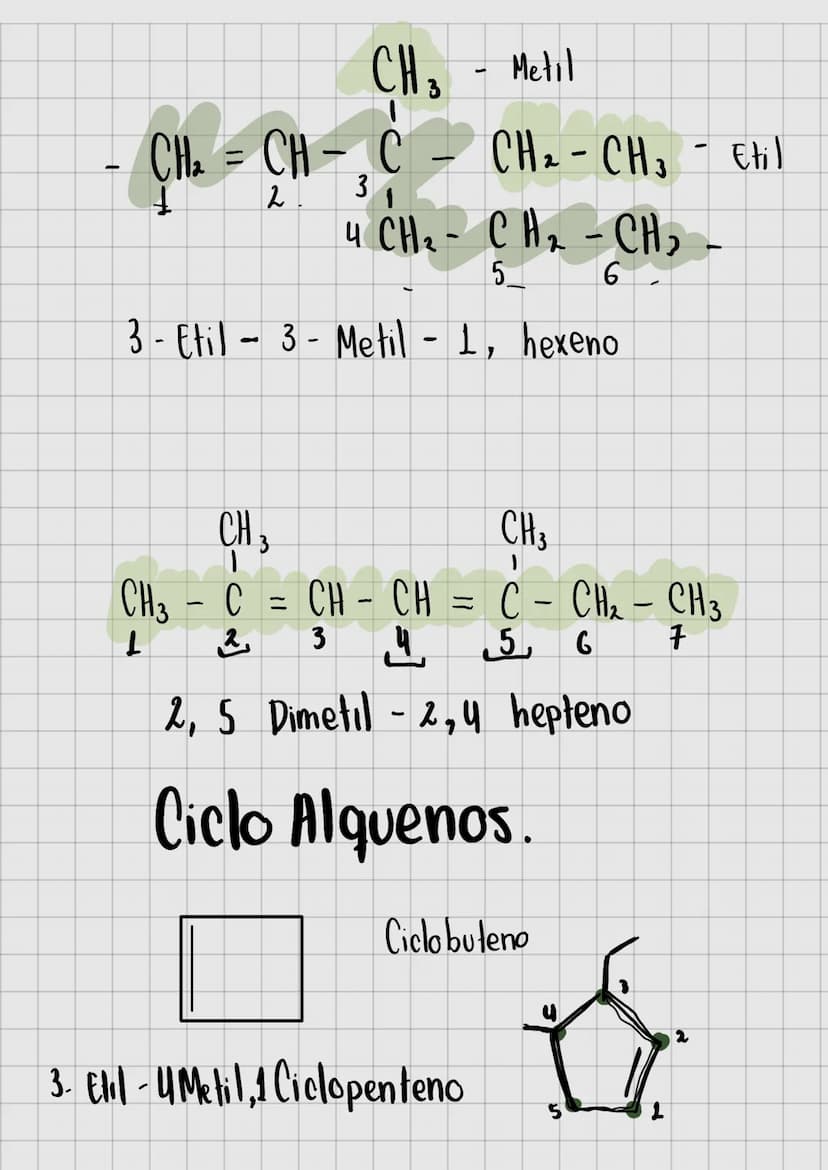 AICANOS.
Metano -
1 Enlace
L
CH4
[ANO]
H
H - C-H
1
Heptano
CH¸¯¯ CH₂¯¯ CH₂¯ CH‚¯ CH₂ CH₂ CH₂
Raices numeras para caderias de carbono y sus r