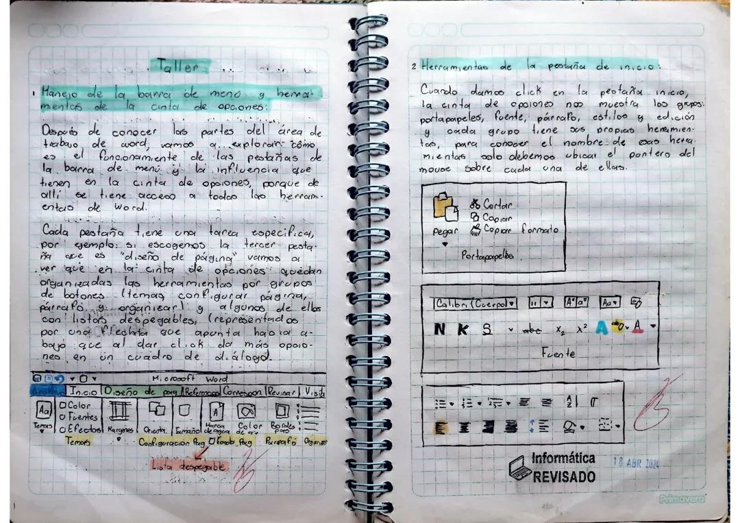 Manejo de herramientas de Word 