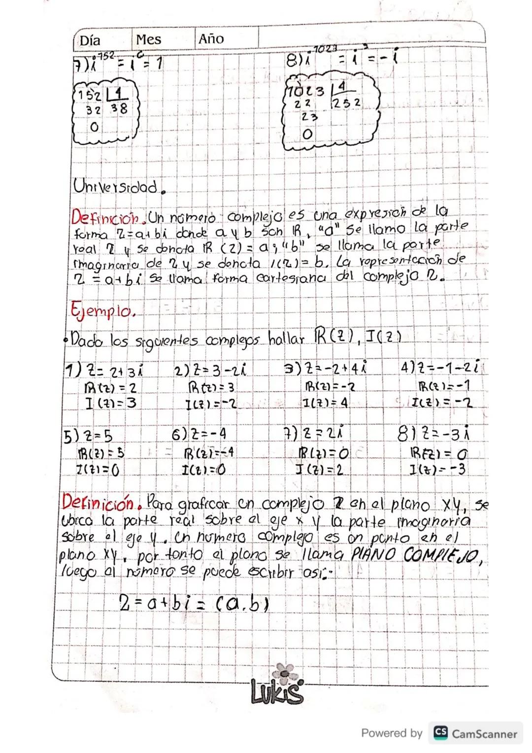 Clase 4.
Segundo Corte
Día 13 Mesa Año 23
Números Complejos.
• Números imaginarios: Los números imaginatios Se
las raices cuadrados de los n